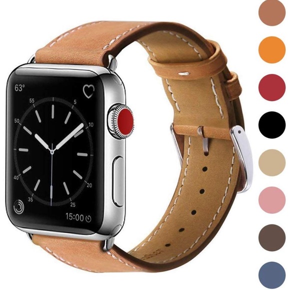 Genuine Leather Band compatible with Apple Watch - Picture 1 of 4